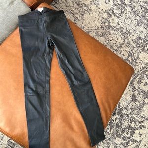 Helmut Lang pull on leather pants size 4 BLACK